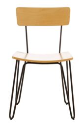 Orsina District Chair, Contemporary Wood Back Chair, Space- Saving Wooden Chair, Comfortable Living Room Chair in Yellow - thumbnail 7
