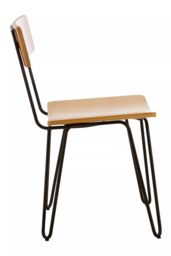 Orsina District Chair, Contemporary Wood Back Chair, Space- Saving Wooden Chair, Comfortable Living Room Chair in Yellow - thumbnail 3