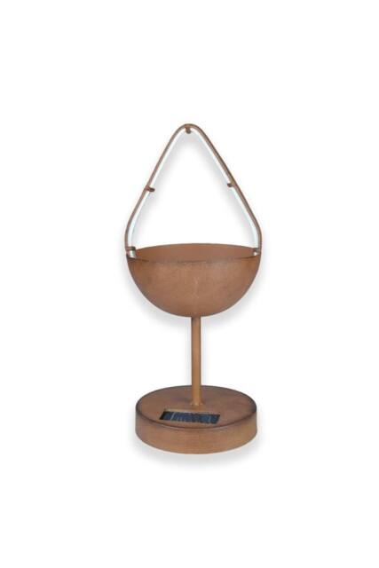 KDMD Solar Metal Flower Stand 33cm in Brown - image 1