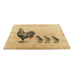 Artsy Mats Chickens & Chicks Doormat (60 x 40cm) in Brown - Size: 40 cm x 60 cm - thumbnail 5