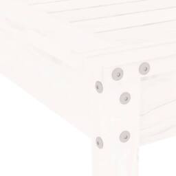 Berkfield Home Beautiful 3 Piece Garden Bistro Set White Solid Wood Pine - thumbnail 7