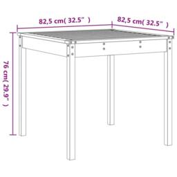 Berkfield Home Beautiful 3 Piece Garden Bistro Set White Solid Wood Pine - thumbnail 9