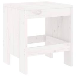 Berkfield Home Beautiful 3 Piece Garden Bistro Set White Solid Wood Pine - thumbnail 4