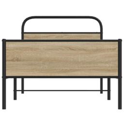 Berkfield Home Bed Frame without Mattress 90x190 cm Sonoma Oak Engineered Wood in Brown - thumbnail 5