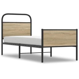 Berkfield Home Bed Frame without Mattress 90x190 cm Sonoma Oak Engineered Wood in Brown - thumbnail 2