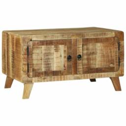 Berkfield Home Gorgeous Coffee Table 80x54x45 cm Solid Wood Rough Mango in Brown - Size: 80 x 54 x 45 cm - thumbnail 2