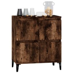 Berkfield Home Sideboard Smoked Oak 60x35x70 cm Engineered Wood in Brown - Size: 60 x 35 x 70 cm - thumbnail 4