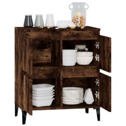 Berkfield Home Sideboard Smoked Oak 60x35x70 cm Engineered Wood in Brown - Size: 60 x 35 x 70 cm - thumbnail 5