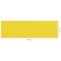 Berkfield Home Balcony Screen Yellow 90x300 cm HDPE - thumbnail 5