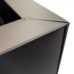 Woven Wood 50cm Zinc Matte Black Tall Square Planter - thumbnail 7