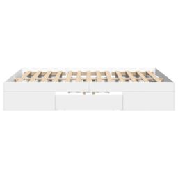 Berkfield Home Bed Frame without Mattress White 140x190 cm Engineered Wood - thumbnail 6