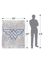 Wonder Woman Floral Logo Silky Touch Super Soft Throw Blanket 152 X 127 cm in White - thumbnail 5