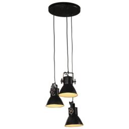 Berkfield Home Hanging Lamp 25 W Black 30x30x100 cm E27 - Size: 30 x 30 x 100 cm