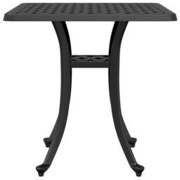Berkfield Home Garden Table Black 53x53x53 cm Cast Aluminium - Size: 53 x 53 x 53 cm - thumbnail 5