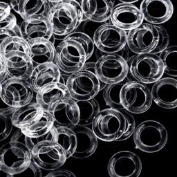 SPETLEK Plastic Roman Blind Curtain Rings 50PCS in Clear