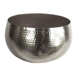 Leaf Large Artificial Ferns Display with Metal Silver Bowl Planter 50x65cm in Green - Size: 50x65 cm - thumbnail 3