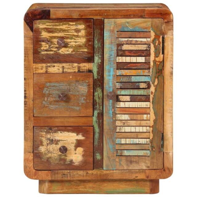Berkfield Home Sideboard with 3 Drawers 55x30x70 cm Solid Wood Reclaimed - Size: 55 x 30 x 70 cm - image 1