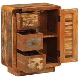 Berkfield Home Sideboard with 3 Drawers 55x30x70 cm Solid Wood Reclaimed - Size: 55 x 30 x 70 cm - thumbnail 4