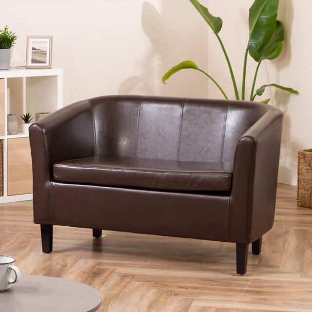 Artemis Home Meriden 2 Seat Tub Sofa in Brown - image 1