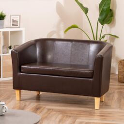Artemis Home Meriden 2 Seat Tub Sofa in Brown - thumbnail 2