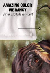 JQ Licensing Jlo T-Rex & Raptor Dinosaur Fight Silky Touch Super Soft Throw Blanket 152 X 127 cm in White - thumbnail 4