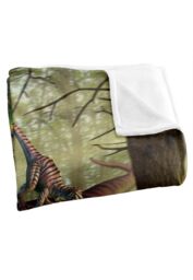 JQ Licensing Jlo T-Rex & Raptor Dinosaur Fight Silky Touch Super Soft Throw Blanket 152 X 127 cm in White - thumbnail 3