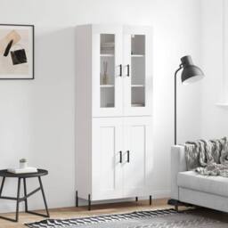 Berkfield Home Highboard White 69.5x34x180 cm Engineered Wood - thumbnail 2