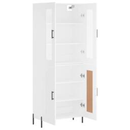 Berkfield Home Highboard White 69.5x34x180 cm Engineered Wood - thumbnail 4