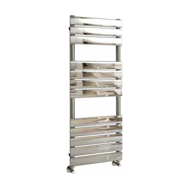 Bathroom Kingdom Queenstown Chrome Designer Flat Panel Heated Towel Rail 1200x450mm in Silver - image 1