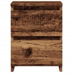 Berkfield Home Timeless Bedside Cabinet¬†Old Wood 30x30x40 cm Engineered Wood in Brown - Size: 30 x 30 x 40 cm - thumbnail 4