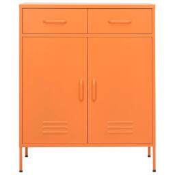 Berkfield Home Storage Cabinet Orange 80x35x101.5 cm Steel - thumbnail 1