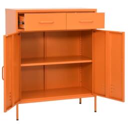 Berkfield Home Storage Cabinet Orange 80x35x101.5 cm Steel - thumbnail 5