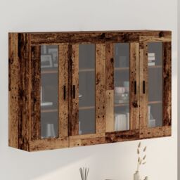 Berkfield Home Wall Mounted Cabinets 2 pcs Old Wood 69.5x34x90 cm Engineered Wood in Brown - thumbnail 1