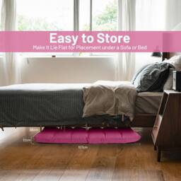Costway 14-Position Adjustable Floor Chair Folding Video Gaming Sofa Chair in Pink - thumbnail 7