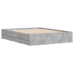 Berkfield Home Bed Frame with Drawers without Mattress Concrete Grey 140x200 cm - thumbnail 4