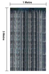 Netagon Shimmer Tinsel Curtain 3M x 1M Black - thumbnail 3