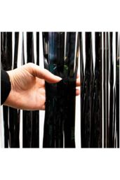 Netagon Shimmer Tinsel Curtain 3M x 1M Black - thumbnail 5