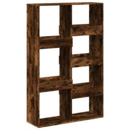 Berkfield Home Classic Bookcase Smoked Oak 100x33x155.5 cm Engineered Wood in Brown - thumbnail 6