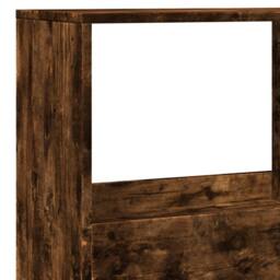 Berkfield Home Classic Bookcase Smoked Oak 100x33x155.5 cm Engineered Wood in Brown - thumbnail 7