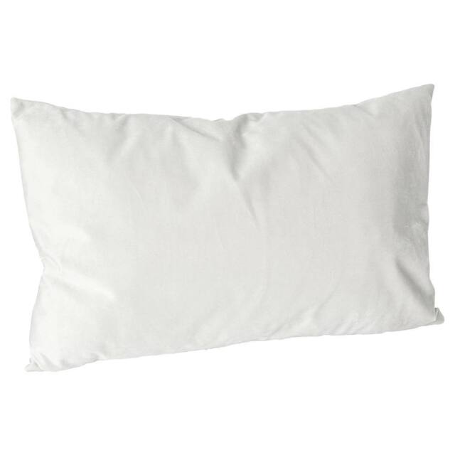 Nicola Spring Rectangle Velvet Cushion - 60cm x 40cm in Cream - Size: 60 cm x 40 cm - image 1