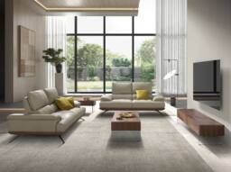 Angel Cerda Walnut Veneer Rectangular Coffee Table with Tempered in Brown - thumbnail 5