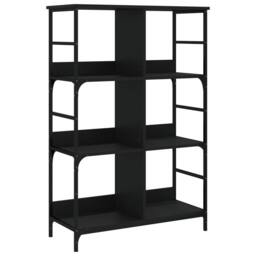 Berkfield Home Decorative Bookshelf Black 78.5x33x117.5 cm Engineered Wood - thumbnail 3