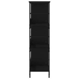 Berkfield Home Decorative Bookshelf Black 78.5x33x117.5 cm Engineered Wood - thumbnail 5