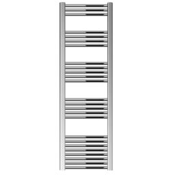 Balterley Straight Heated Towel Rail Radiator, 353W, 400 x 1600mm, Chrome in Silver - thumbnail 1