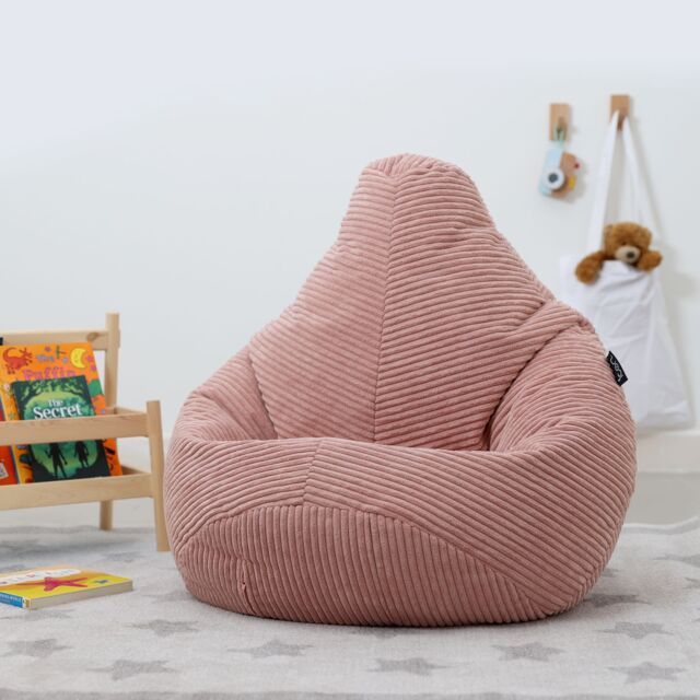 icon Kids Bean Bag, Dalton, Corduroy in Light Pink - image 1