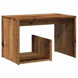 Berkfield Home Side Table Old Wood 59x36x38 cm Engineered Wood in Brown - Size: 59 x 36 x 38 cm - thumbnail 6
