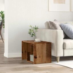 Berkfield Home Side Table Old Wood 59x36x38 cm Engineered Wood in Brown - Size: 59 x 36 x 38 cm - thumbnail 3