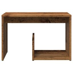 Berkfield Home Side Table Old Wood 59x36x38 cm Engineered Wood in Brown - Size: 59 x 36 x 38 cm - thumbnail 4