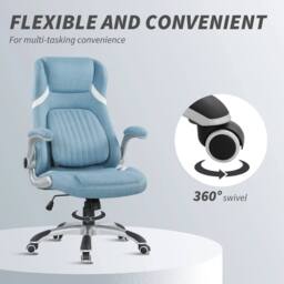 NESTLUNE Office Desk Chair w/ Adjustable Height Tilt Function Blue - Size: 100 cm x 100 cm - thumbnail 6