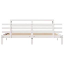 Berkfield Home Bed Frame with Headboard without Mattress White 180x200 cm Super King - thumbnail 4